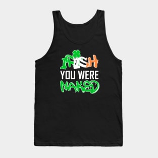 St Patricks Day Funny Irish Flag Drinking Team Lucky Clover Tank Top